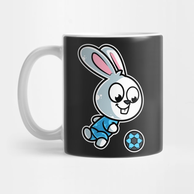 Rabbit Football Game Day Funny Team Sports Bunny Soccer product by theodoros20